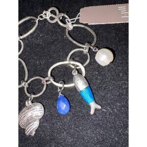 J Jill beach themed coastal charm necklace new MSRP 39$